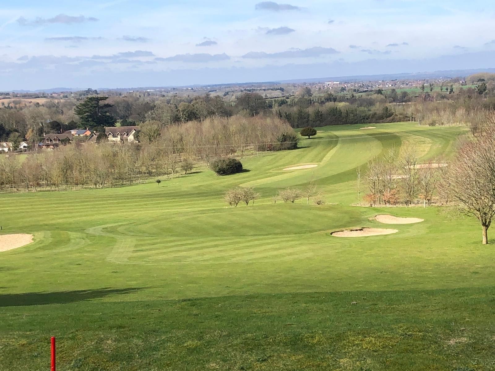 golf course fairway and bunkers
