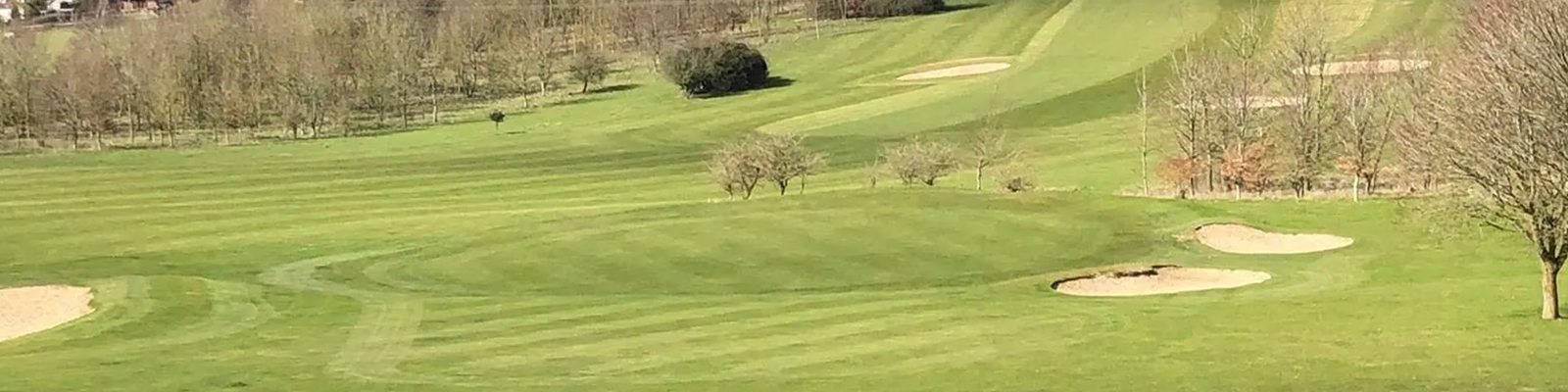 Bunkers on golf course fairway